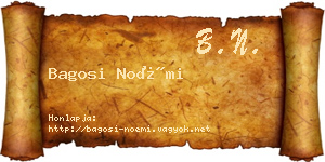 Bagosi Noémi névjegykártya
