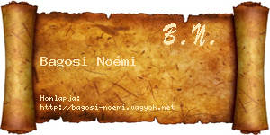 Bagosi Noémi névjegykártya